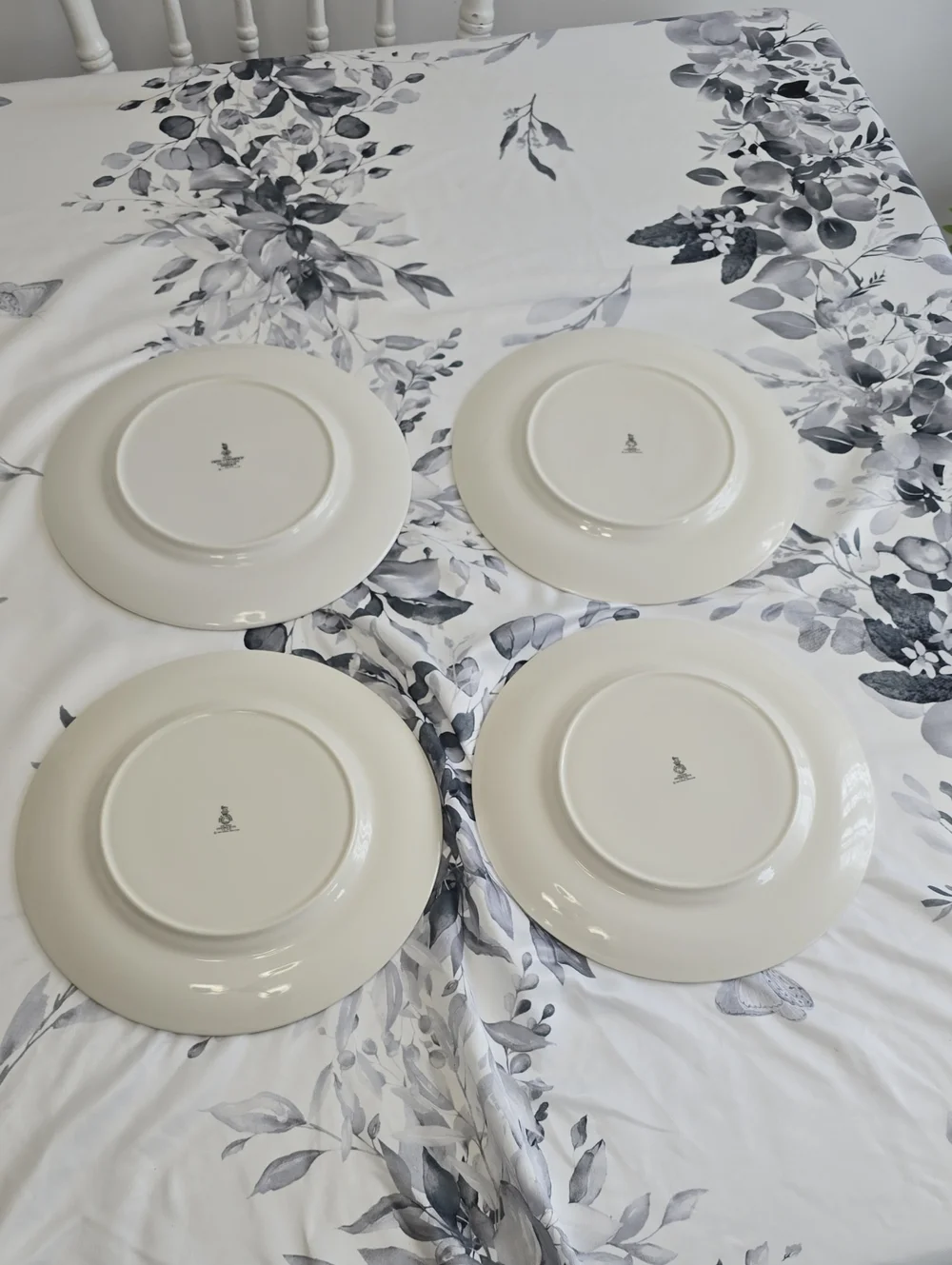 Vintage Royal Doulton Set Of 4 Oxford Blue New Romance Dinner Plates TC 1210